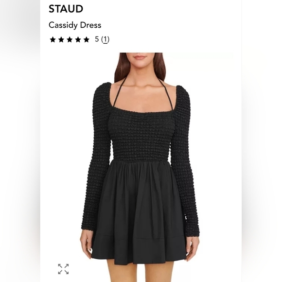 STAUD Dresses & Skirts - STAUD Black Cassidy Dress XS New Mini contemporary casual party date night